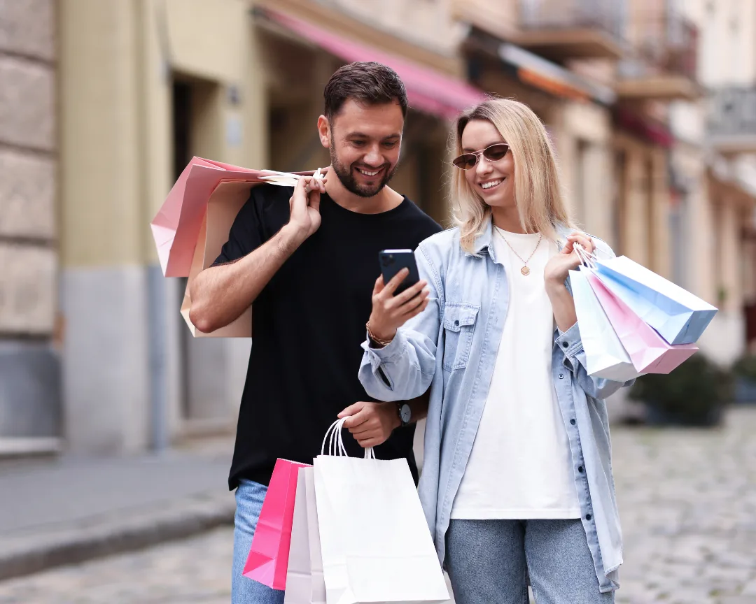 Checking live spending against a monthly budget while shopping
